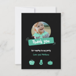 Rolig och grön Halloween-födelsedag. Anpassad Tack Kort