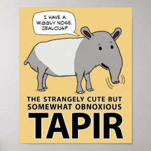 Rolig och gullig men Obnoxious Tapir Poster