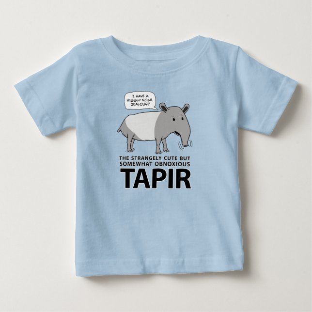 Rolig och gullig men Obnoxious Tapir T Shirt (Framsida)