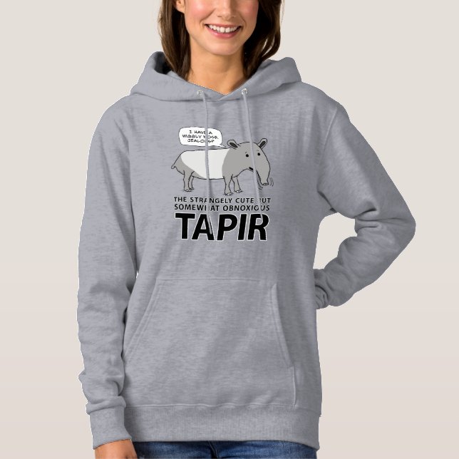 Rolig och gullig men Obnoxious Tapir T Shirt (Framsida)