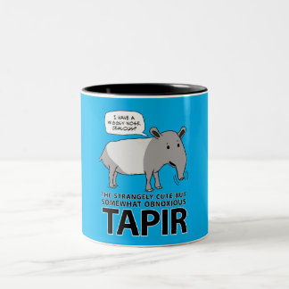 Rolig och gullig men Obnoxious Tapir Två-Tonad Mugg