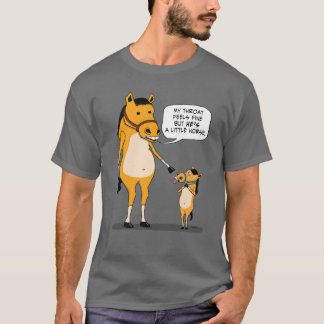 Rolig och gullig stor häst och lite häst t shirt