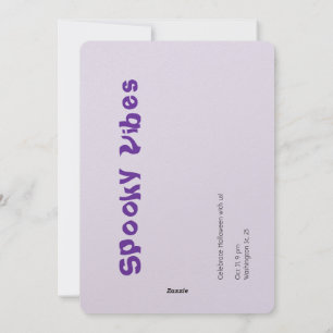 Rolig och häxig lila Halloween-typografi konst Julkort