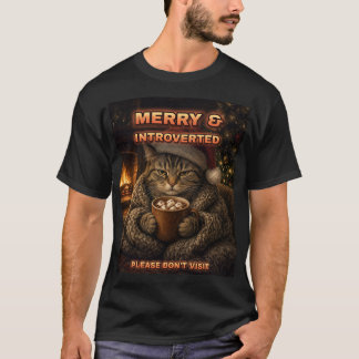 Rolig och inbunden rolig julkattskjorta t shirt