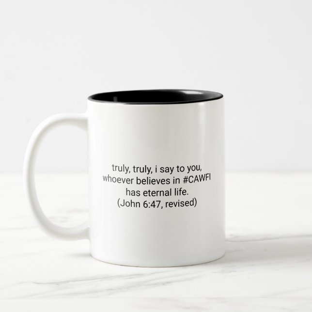 Rolig och inspirerande kaffemugge Två-Tonad mugg (Vänster)