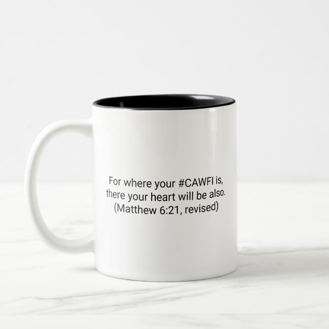 Rolig och inspirerande kaffemugge Två-Tonad mugg (Vänster)