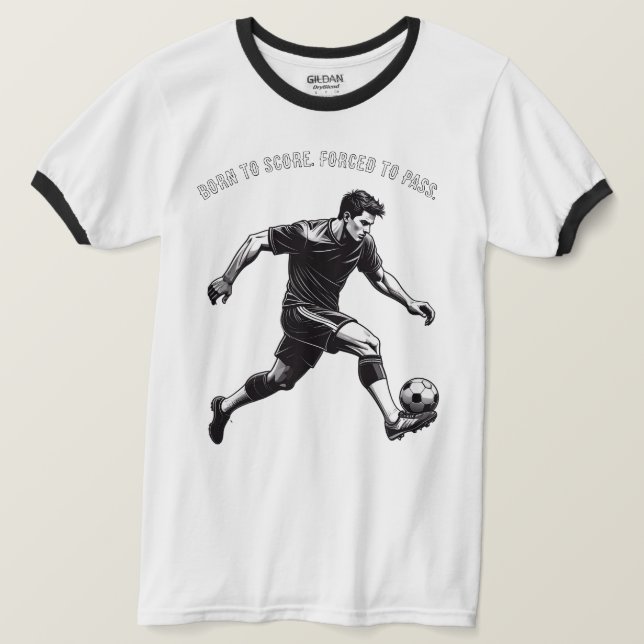 Rolig och motiverande fotbollströja t shirt (Design framsida)