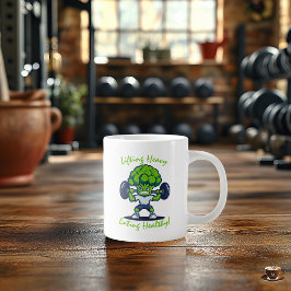 Rolig och Motiverande Träningsmugg - Stark Broccol Jumbo Mugg