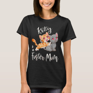 Rolig och söt kattälskare present för kitten-foste t shirt