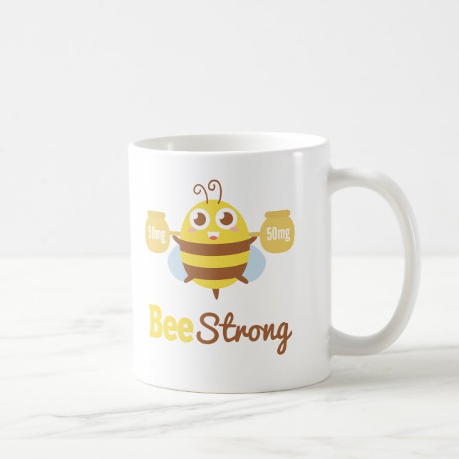 Rolig och söt stark tecknad bikupa kaffemugg (Höger)