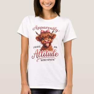 Rolig och söt t-shirt-design med högländsk ko t shirt
