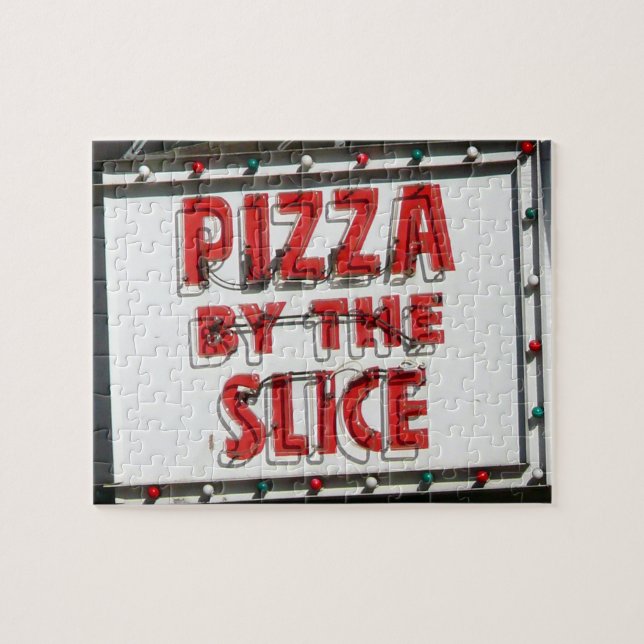 Rolig och svår Pizza undertecknar i solljus Pussel (Horisontell)