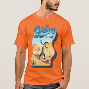 Rolig ödla som surfat sommar sydvästra öknen t shirt