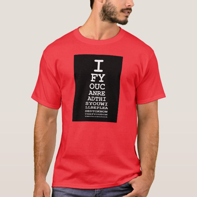 Rolig offensiv dyslexia t shirt (Framsida)