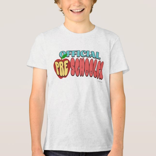 Rolig officiell förskolebarnsdesign för första sko t shirt (Framsida)