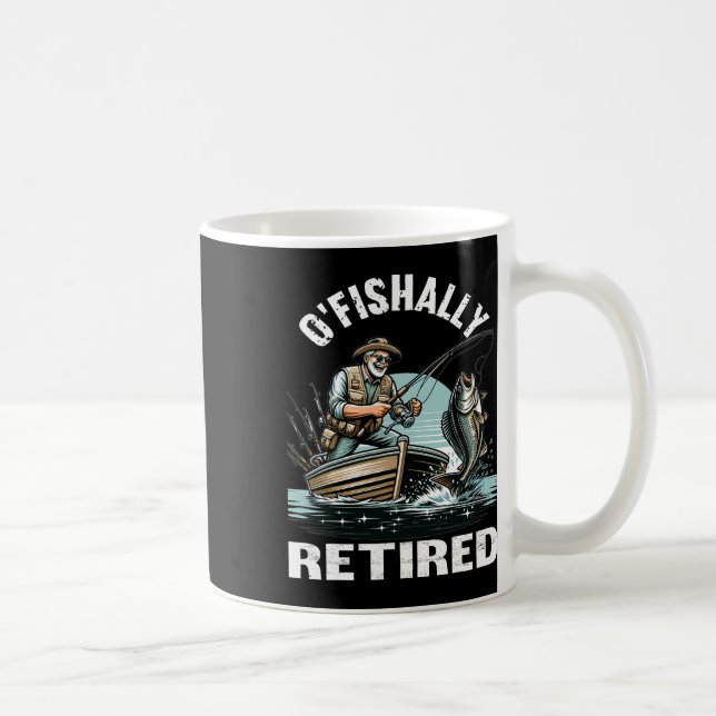 Rolig O'fishally Pensionerad Tee För Pensionering  Kaffemugg (Höger)