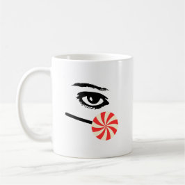 Rolig ögon-godis-mugg för män kaffemugg