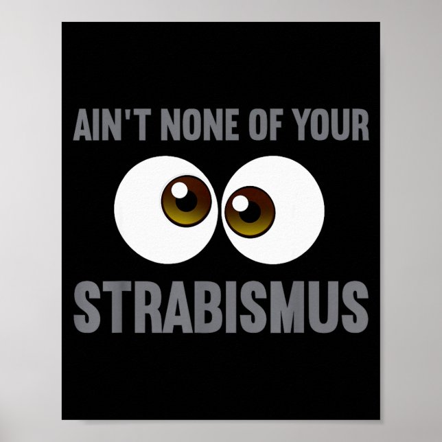 Rolig ögonkirurgdesign för män kvinnor skelning  poster (Framsidan)