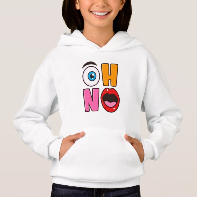 Rolig “Oh Nej” Tecknad Bild T Shirt (Framsida)
