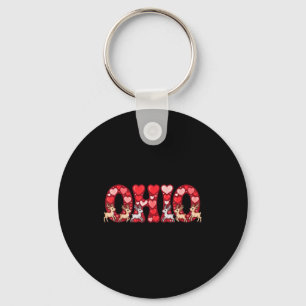 Rolig Ohio Hjort Midwestern Party O-h-i-o På Alla Nyckelring
