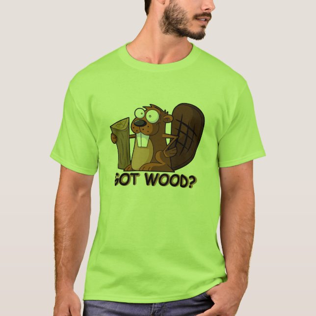 Rolig ohyfsad bäver t-shirt (Framsida)