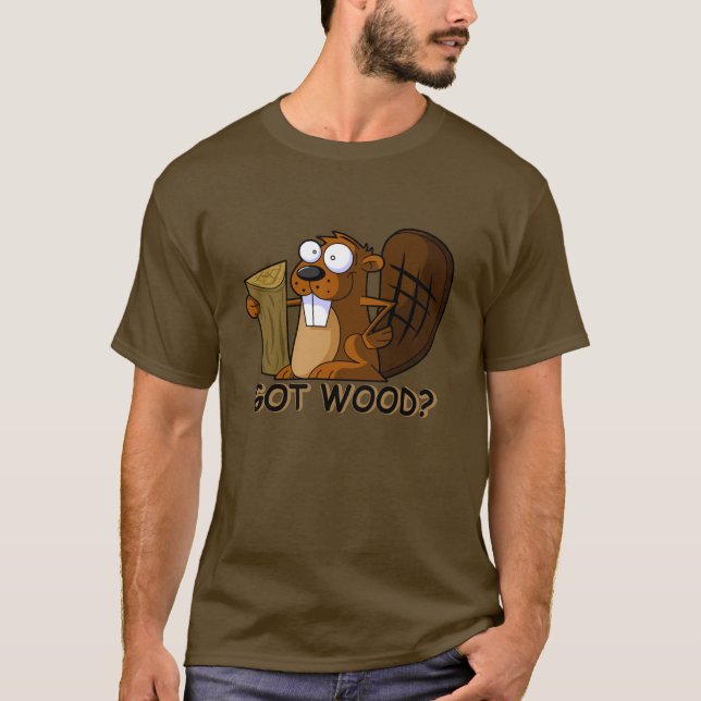 Rolig ohyfsad bäver t shirt (Framsida)