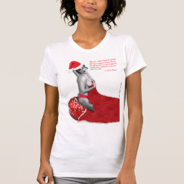 Rolig ohyfsad sexig pinupSanta manar T-tröja för Tee Shirt