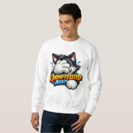 Rolig Oimponerad Katt Tröja - Grinig Meme Lång Ärmad Tröja