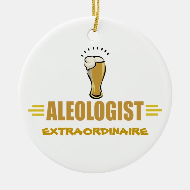 Rolig öl, ale julgransprydnad keramik (Framsidan)