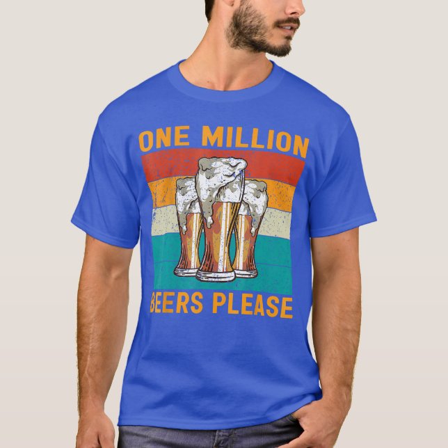 Rolig öl-drickande meme En miljon öl tack  T Shirt (Framsida)