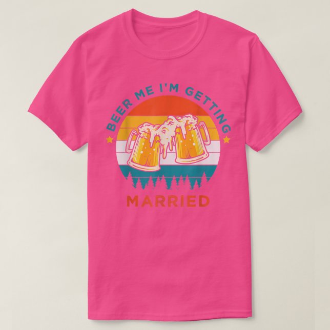 Rolig öl-drickande, öl ge mig jag gifter mig, B T Shirt (Design framsida)
