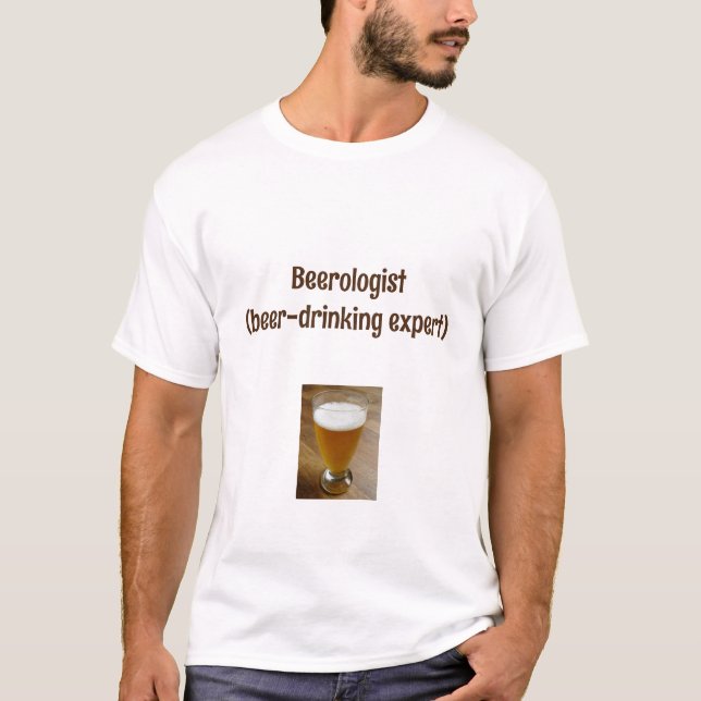 Rolig öl-drickande  t shirt (Framsida)