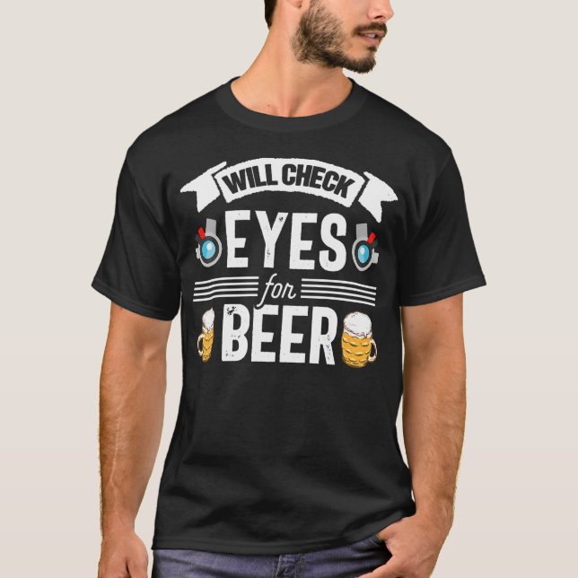Rolig öl optiker optometri optiker ögonläkare t shirt (Framsida)