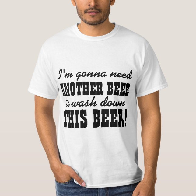 Rolig öl som dricker humor tee shirt (Framsida)