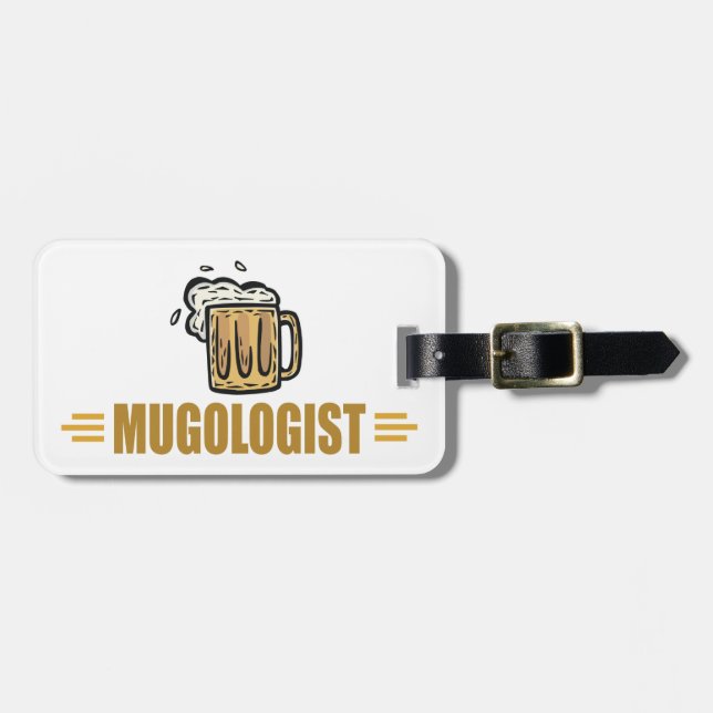 Rolig ölmugg bagagebricka (Horisontell Framsida)