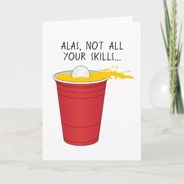 Rolig ölPong studenten Kort (Framsida)
