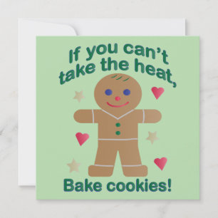 Rolig "Om du inte tål hettan" Pepparkaksgubbe Inbjudningar