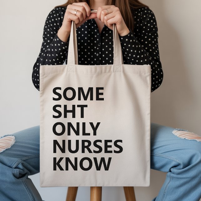 Rolig omvårdnad CNA, RN, LPN shoppingväska present Tygkasse (Healthcare Worker Tote Bag Birthday Gift for Her, Modern Script Nurse Tote Bag Gift for Coworker)