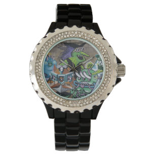 Rolig ond grön häxa armbandsur