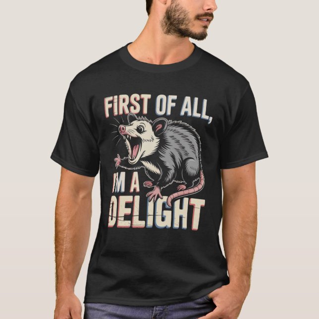 Rolig Opossum Attityd Meme Djurälskare Present   T Shirt (Framsida)