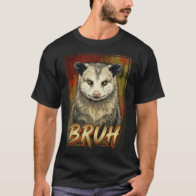 Rolig Opossum Bruh ns Män Possum T Shirt (Framsida)