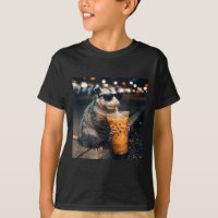 Rolig opossum som dricker iskaffe meme 