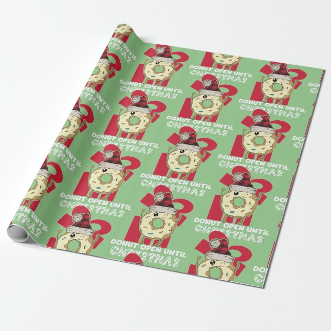 Rolig Öppna Inte Förrän Jul Munk Presentpapper (Utrullad)