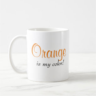 Rolig Orange Är Min Färg Citat Kaffemugg