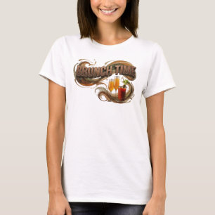 Rolig Orange BRUNCHTID Grafik T-shirt