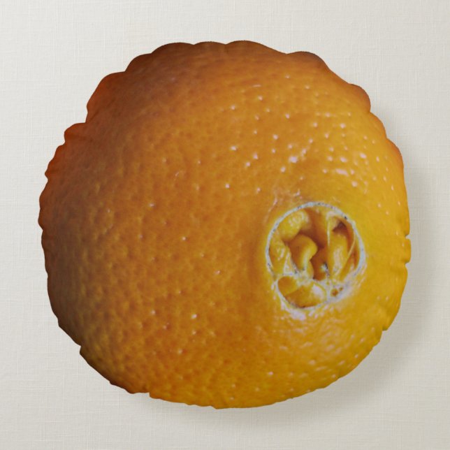 Rolig orange kastkudde rund kudde (Framsidan)