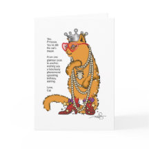 Rolig orange katt Glamour Puss