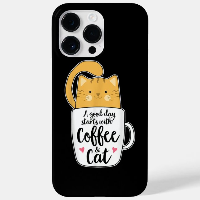 Rolig Orange Katt Kaffe Mugg Katt Älskare  (Baksida)