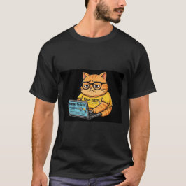 Rolig Orange Katt Programmerare Tröja
