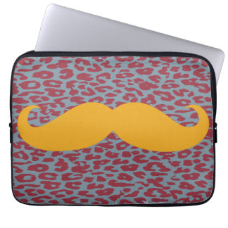 Rolig orange mustasch laptop fodral